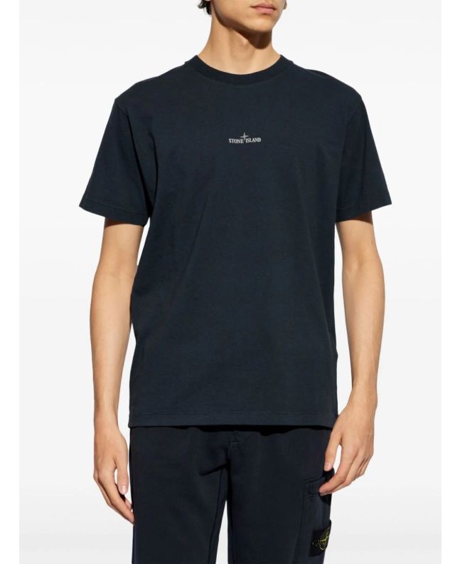 Spezial Madrid Stone Island 2NS81 Badge Back Cotton Jersey Tee Navy Blue