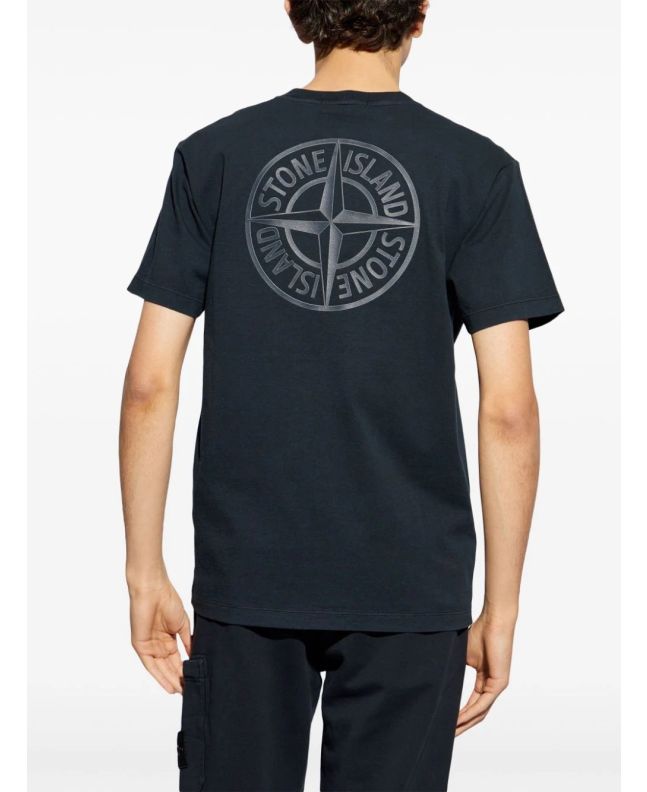 Spezial Madrid Stone Island 2NS81 Badge Back Cotton Jersey Tee Navy Blue