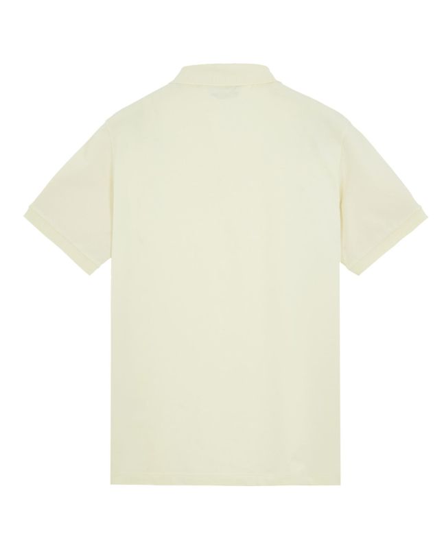 Spezial Madrid Stone Island 2SC17 Stretch Pique Polo Shirt Butter