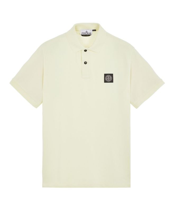 spezial madrid Stone Island 2SC17 Stretch Pique Polo Shirt Butter