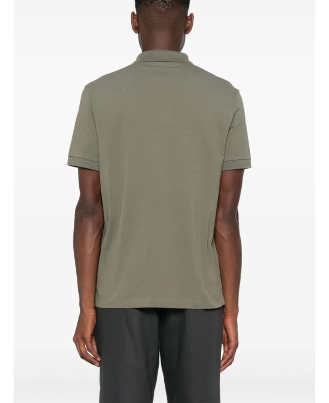 Spezial Madrid Stone Island 2SC17 Stretch Pique Polo Shirt Olive