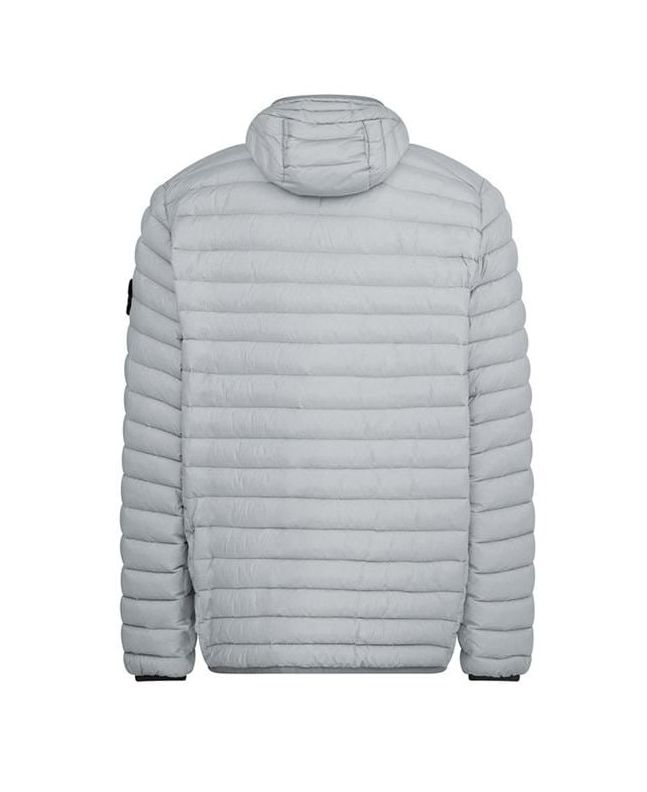 Spezial Madrid Stone Island 40324 Lightweight Hooded Down Jacket Pearl Gray