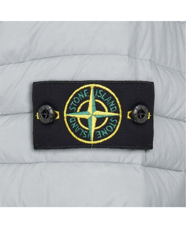 Spezial Madrid Stone Island 40324 Lightweight Hooded Down Jacket Pearl Gray