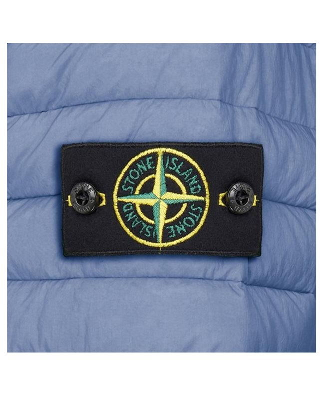 Spezial Madrid Stone Island 40324 Lightweight Hooded Down Jacket Avio Blue