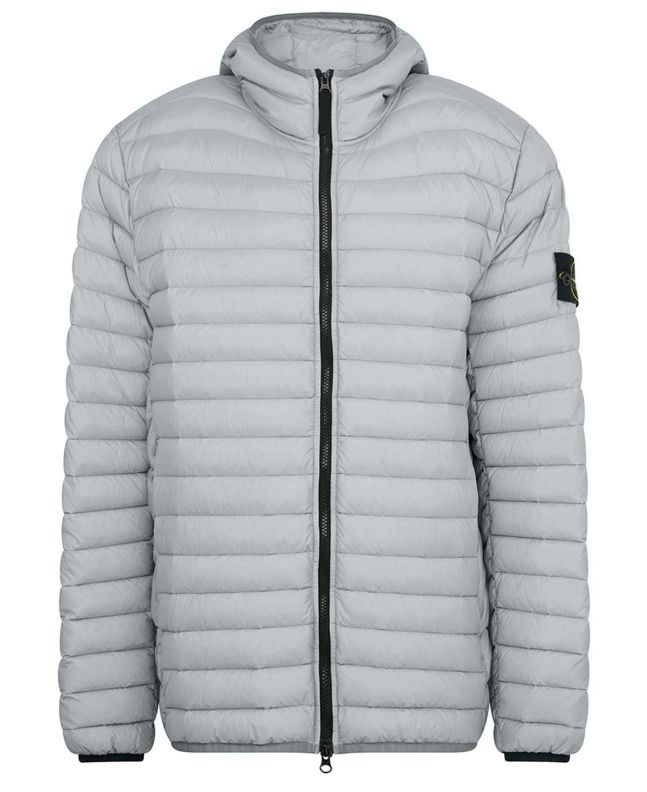 spezial madrid Stone Island 40324 Lightweight Hooded Down Jacket Pearl Gray