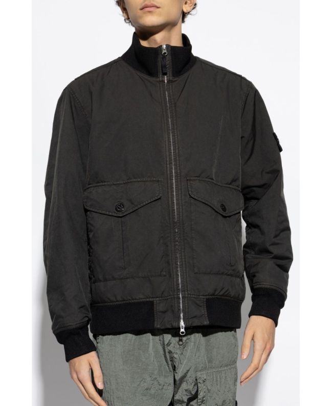 Spezial Madrid Stone Island 41849 David-TC Bomber Jacket Lead Grey