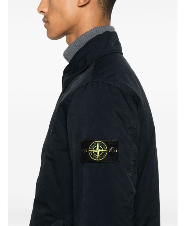 Spezial Madrid Stone Island 42149 David-TC With Primaloft® Insulation Technology Short Trench Coat Navy Blue