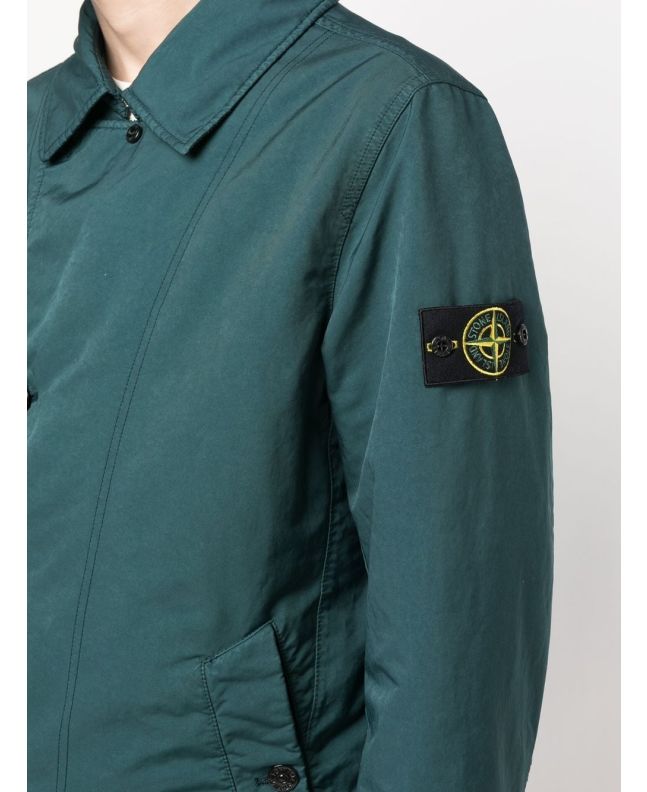 Spezial Madrid Stone Island 42149 David-TC With Primaloft® Insulation Technology Short Trench Coat Petrol Green