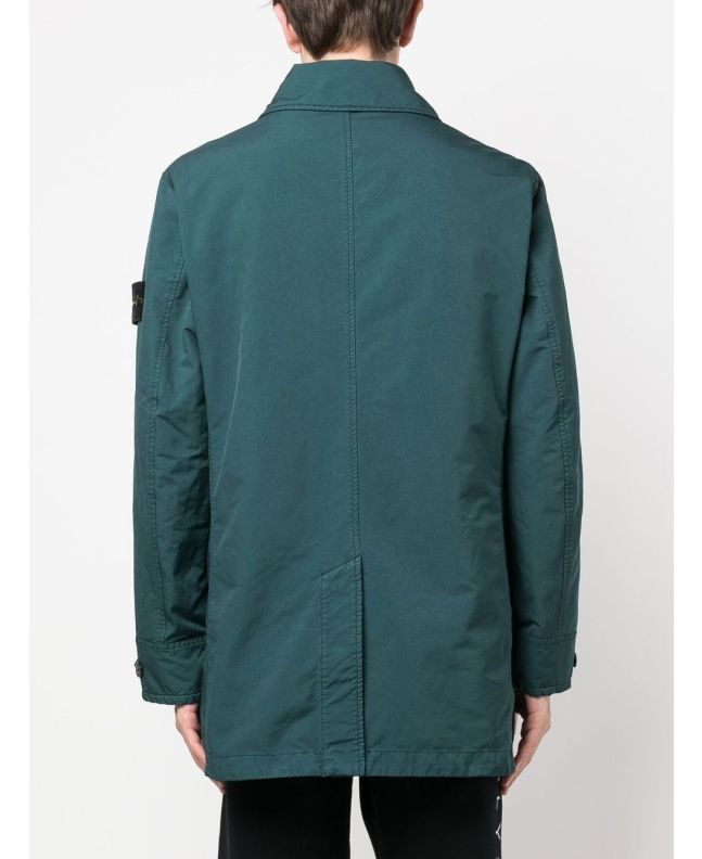 Spezial Madrid Stone Island 42149 David-TC With Primaloft® Insulation Technology Short Trench Coat Petrol Green