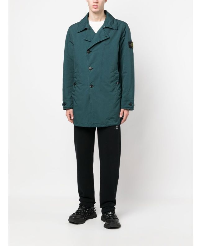 Spezial Madrid Stone Island 42149 David-TC With Primaloft® Insulation Technology Short Trench Coat Petrol Green