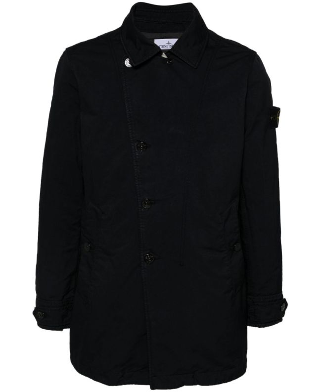 spezial madrid Stone Island 42149 David-TC with Primaloft® Insulation Technology Short Trench Coat Navy Blue