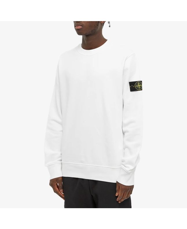 Spezial Madrid Stone Island 63051 Crew Neck Sweatshirt White