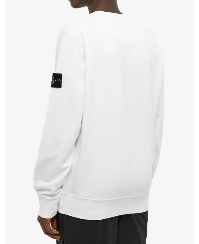 Spezial Madrid Stone Island 63051 Crew Neck Sweatshirt White
