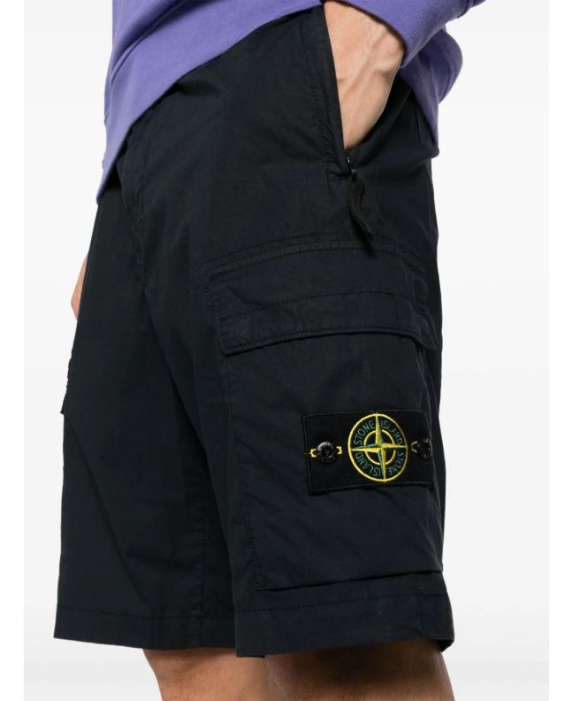 Spezial Madrid Stone Island L0803 Cargo Bermuda Shorts Navy Blue