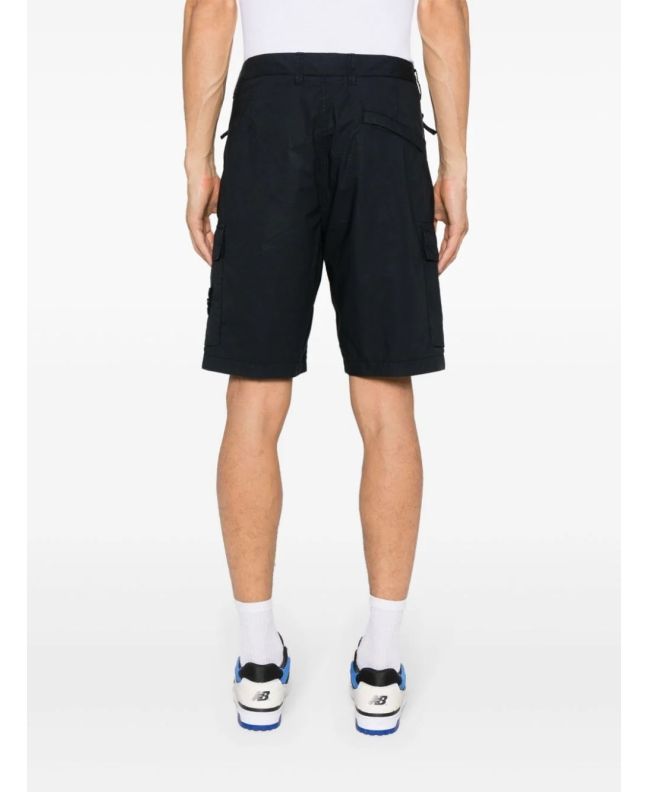 Spezial Madrid Stone Island L0803 Cargo Bermuda Shorts Navy Blue