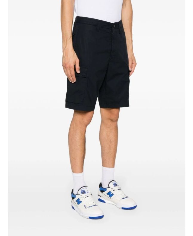 Spezial Madrid Stone Island L0803 Cargo Bermuda Shorts Navy Blue