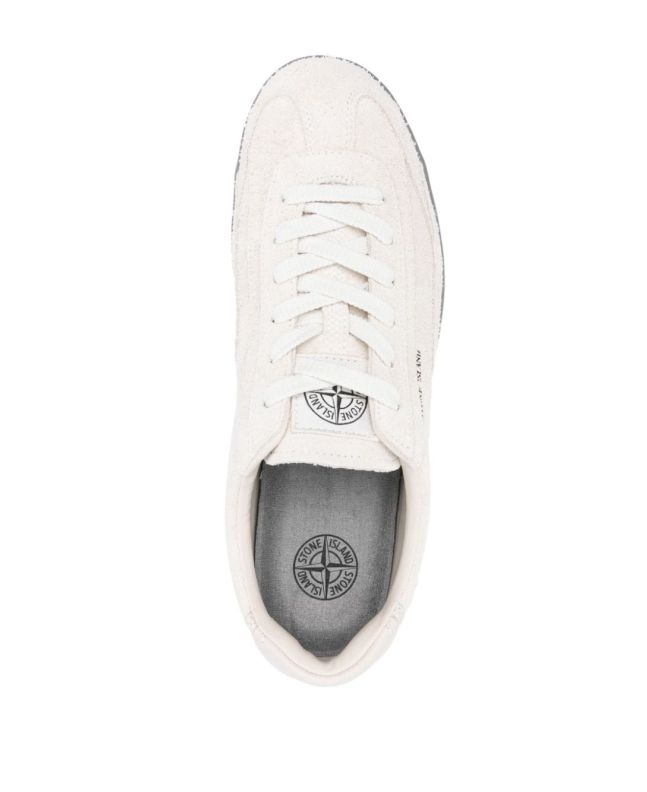 Spezial Madrid Stone Island S0101 Low Cut Suede Sneaker Ecru