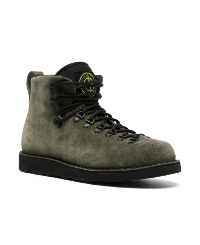 Spezial Madrid Stone Island S0203 Boots Suede Leather Sage Green