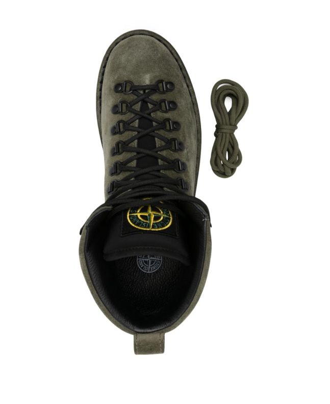 Spezial Madrid Stone Island S0203 Boots Suede Leather Sage Green