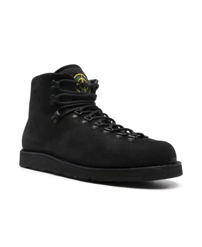 Spezial Madrid Stone Island S0204 Boots Nubuck Leather Black