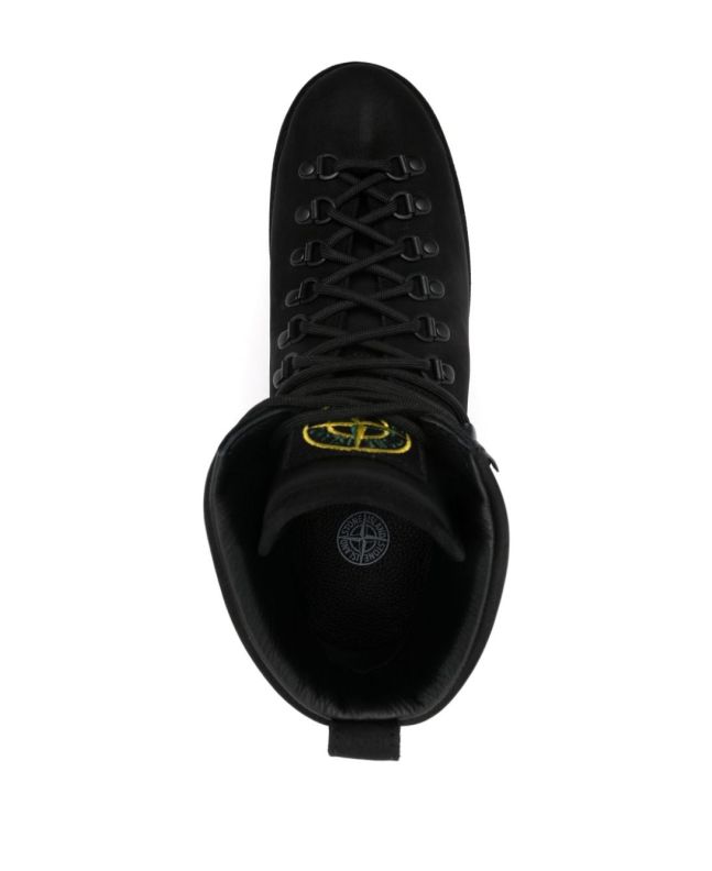 Spezial Madrid Stone Island S0204 Boots Nubuck Leather Black