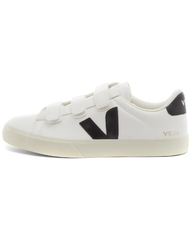 Spezial Madrid Veja Recife Velcro Leather Sneaker White & Black