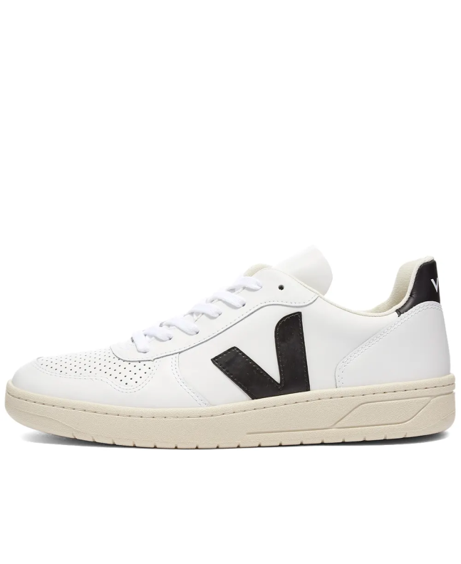 Spezial Madrid Veja V-10 Leather Basketball Sneaker White & Black