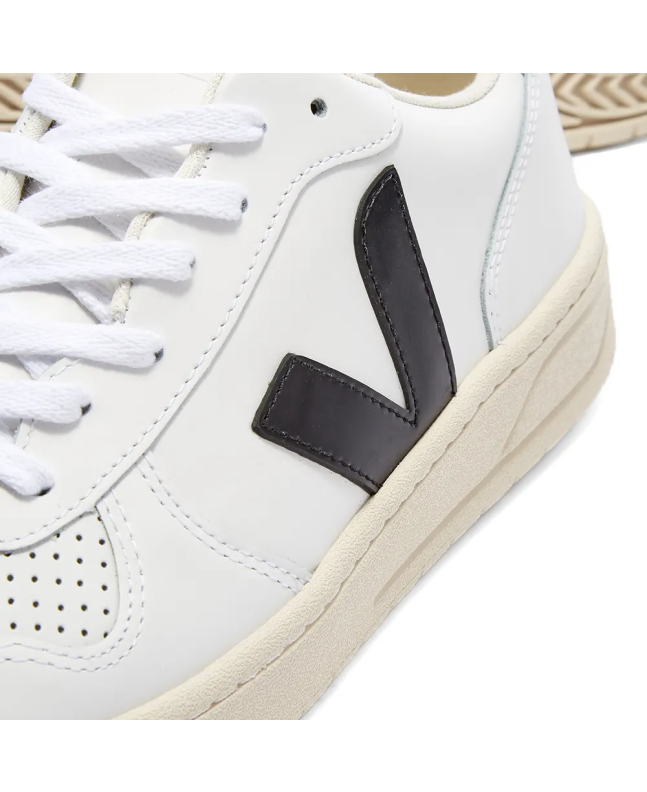 Spezial Madrid Veja V-10 Leather Basketball Sneaker White & Black