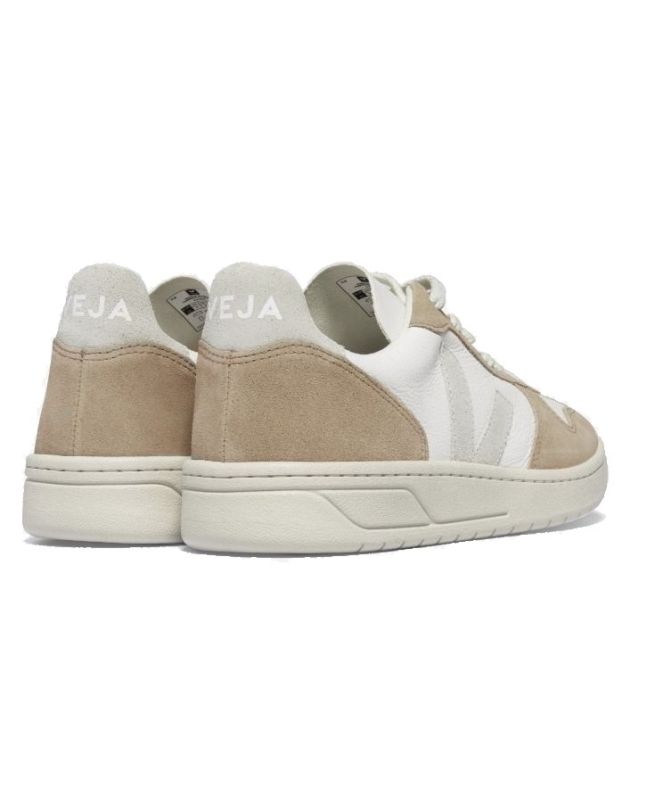 Spezial Madrid Veja V-10 Leather Sneaker White Natural & Sahara
