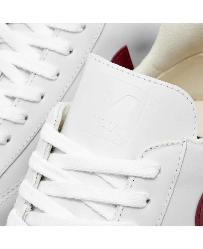 Spezial Madrid Veja V-12 Leather Sneaker White Burgundy & Navy
