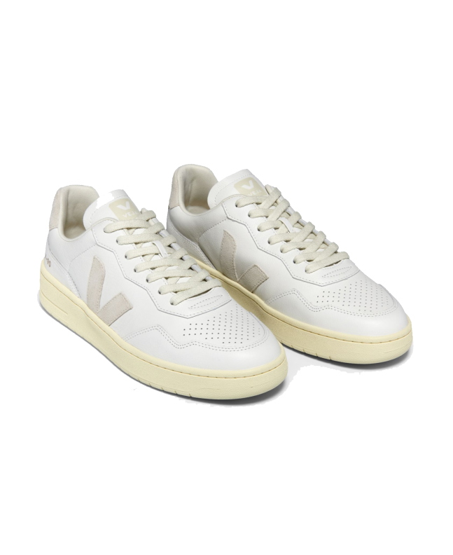 Spezial Madrid Veja V-90 Organic Leather Sneakers White & Natural