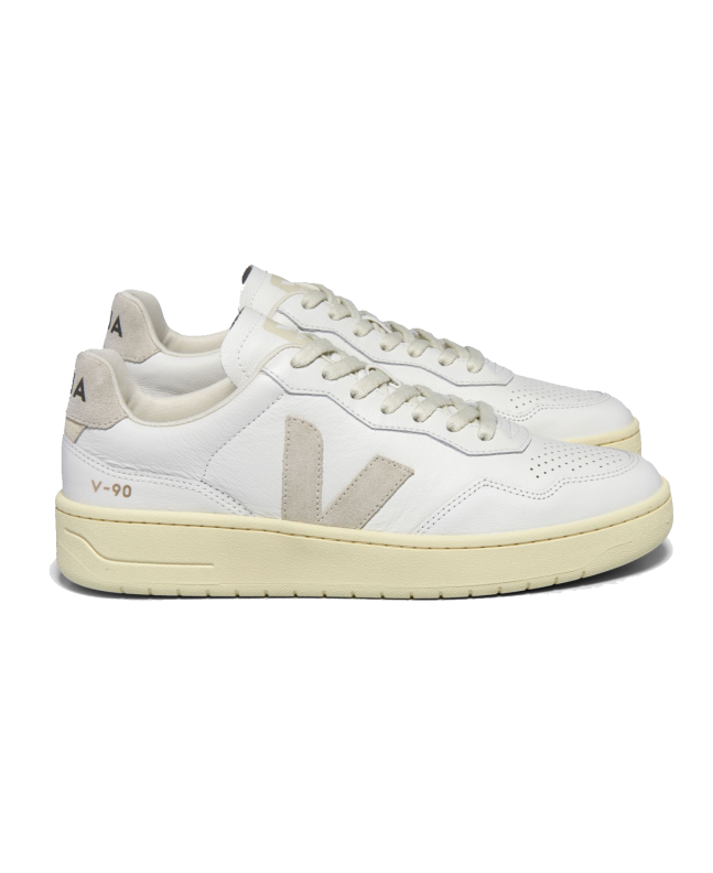 spezial madrid Veja V-90 Organic Leather Sneakers White & Natural
