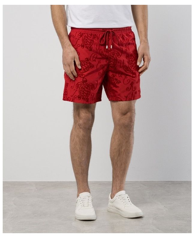 Spezial Madrid Vilebrequin Mahina Swin Short Ultra-light & Packable Micro Ronde Des Tortues Flocked Moulin Rouge