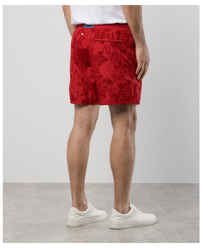 Spezial Madrid Vilebrequin Mahina Swin Short Ultra-light & Packable Micro Ronde Des Tortues Flocked Moulin Rouge