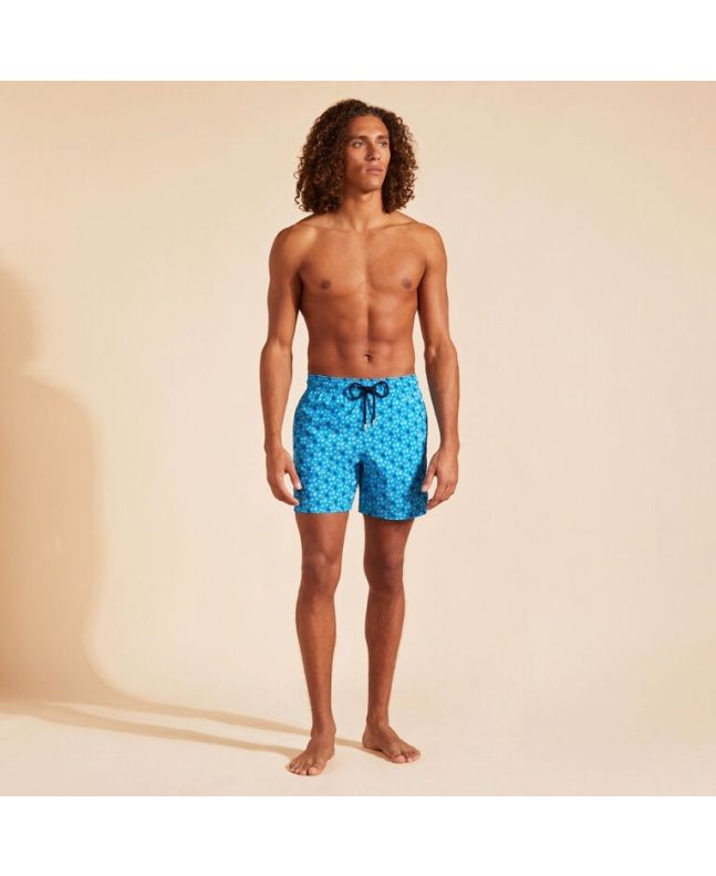 Spezial Madrid Vilebrequin Mahina Swin Short Ultra-light & Packable Micro Ronde Des Tortues Rainbow Hawaii Blue