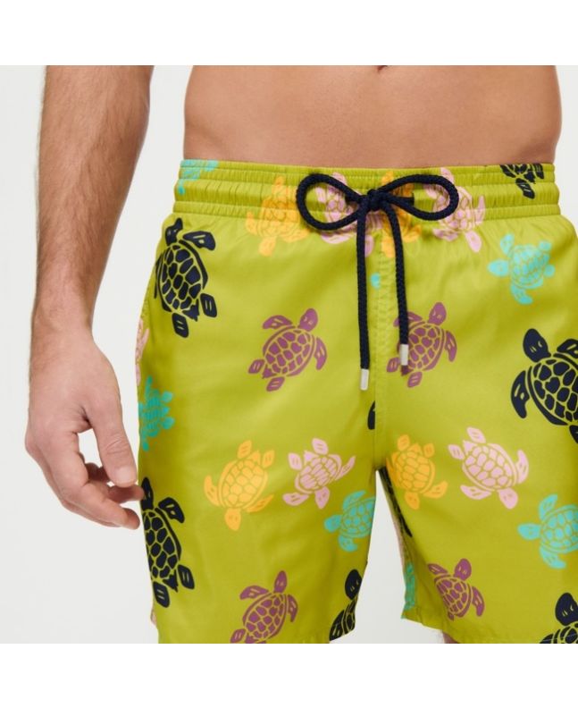 Spezial Madrid Vilebrequin Mahina Swin Short Ultra-light & Packable Ronde Des Tortues Multicolore Matcha & Green