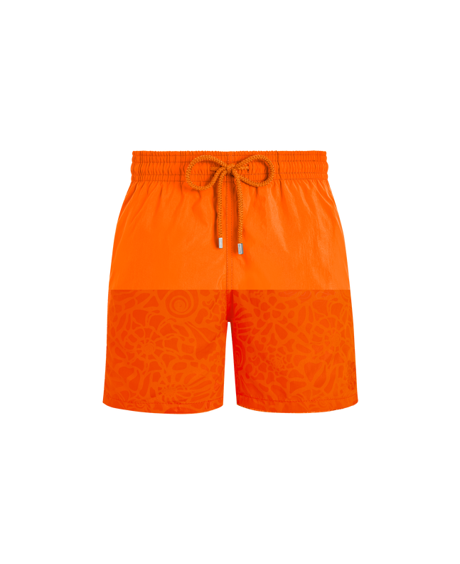 Spezial Madrid Vilebrequin Moorea Swin Short Noumea Sea Shells Water-Reactive Apricot Orange