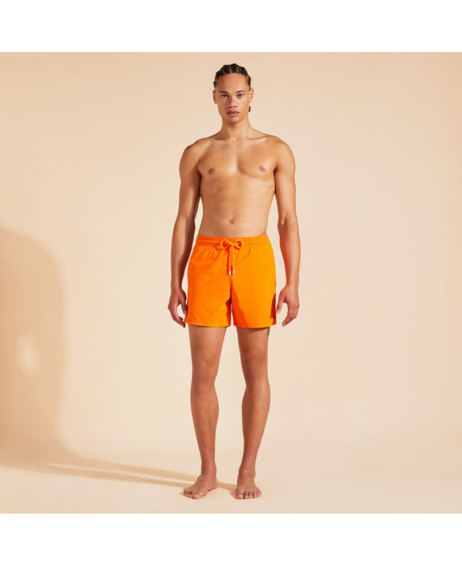 Spezial Madrid Vilebrequin Moorea Swin Short Noumea Sea Shells Water-Reactive Apricot Orange