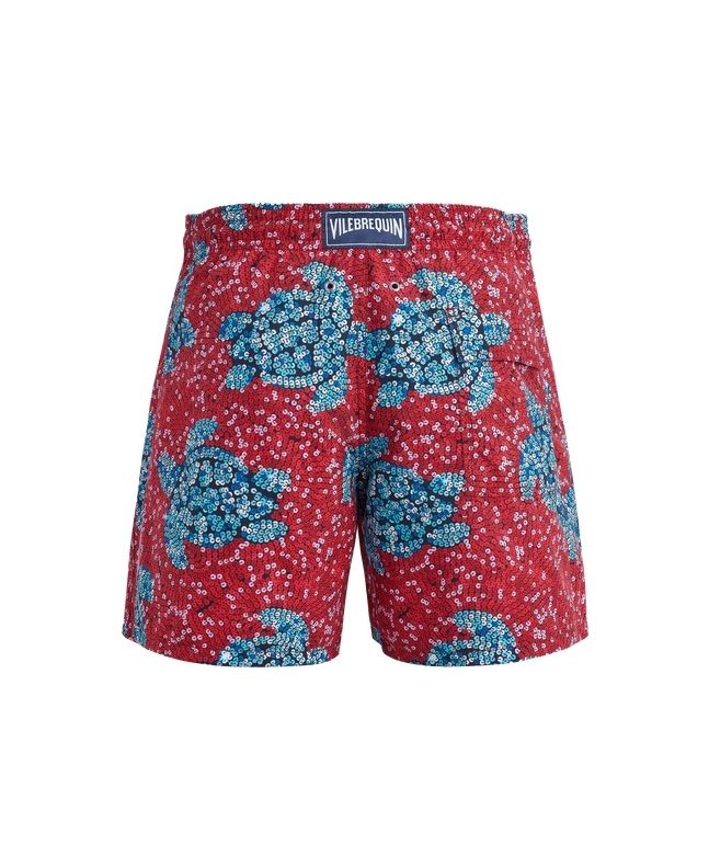 Spezial Madrid Vilebrequin Moorea Swin Short Turtles Sequins Merlot Red