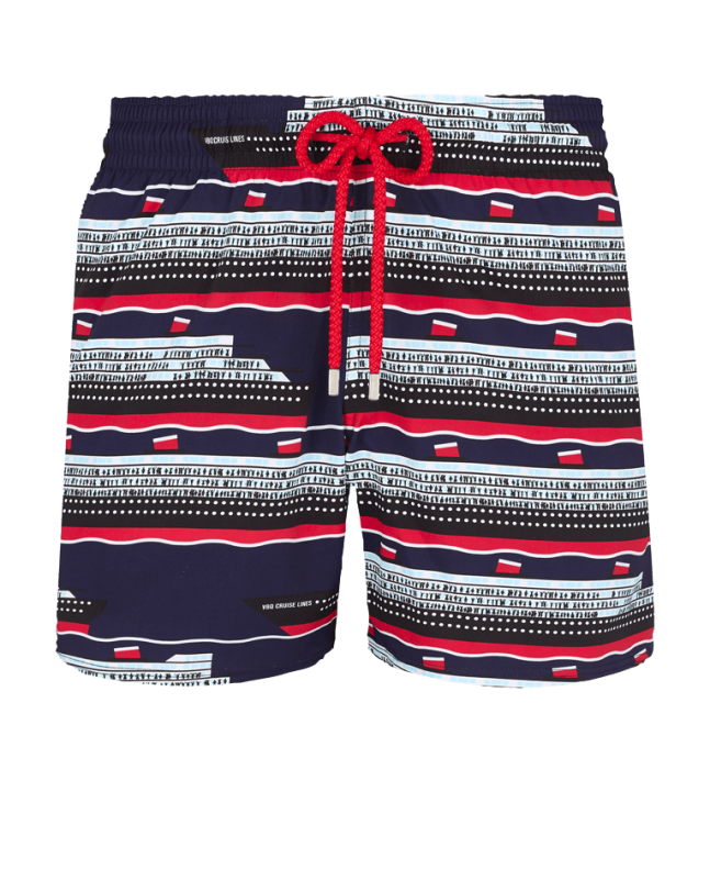 spezial madrid Vilebrequin Moorise Swim Short Stretch VBQ Cruise Lines Midnight Blue