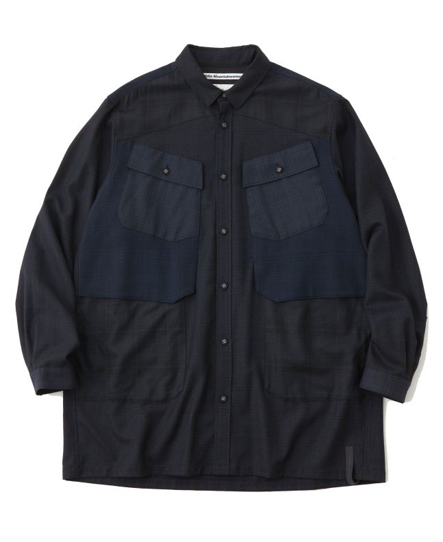 spezial madrid White Mountaineering Glen Check Mix Luggage Shirt Navy