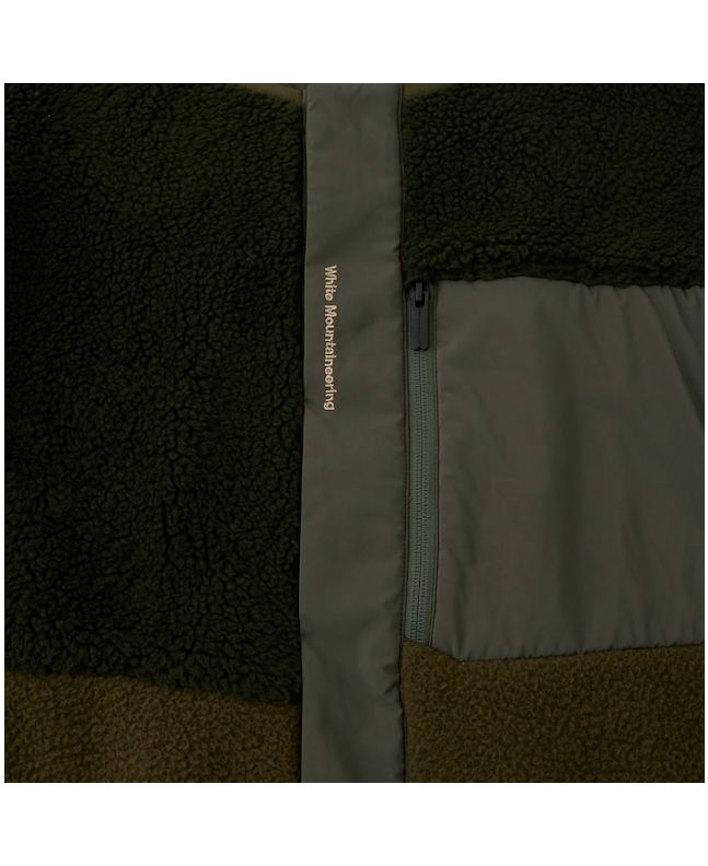 Spezial Madrid White Mountaineering Gore-Tex Infinium Patchwork Boa No Collar Jacket Khaki