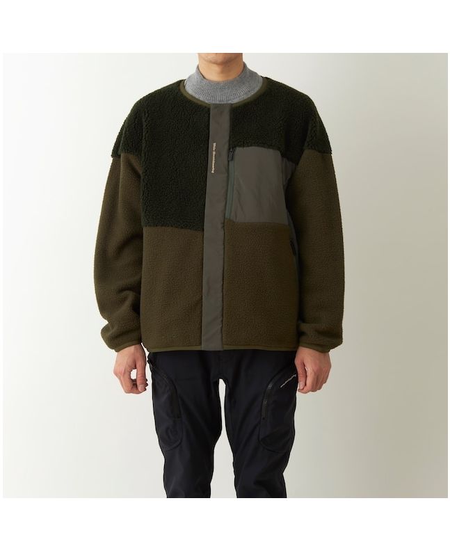 Spezial Madrid White Mountaineering Gore-Tex Infinium Patchwork Boa No Collar Jacket Khaki