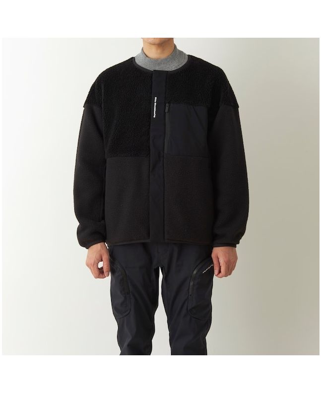 Spezial Madrid White Mountaineering Gore-Tex Infinium Patchwork Boa No Collar Jacket Black