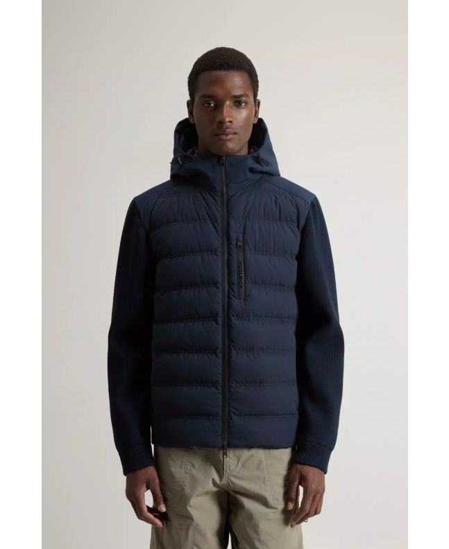 Spezial Madrid Woolrich Bering Hybrid Jacket Melton Blue