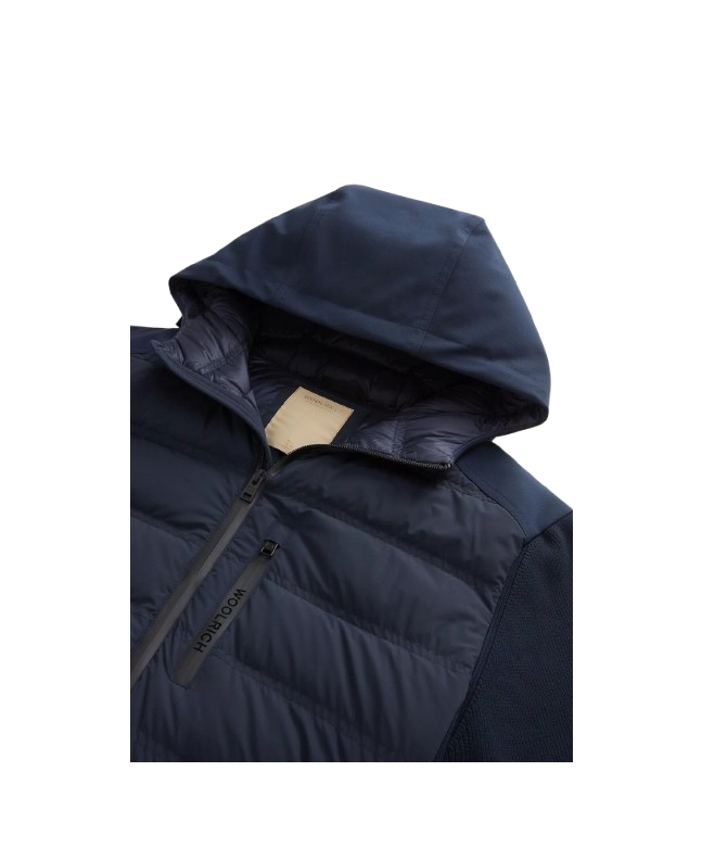 Spezial Madrid Woolrich Bering Hybrid Jacket Melton Blue