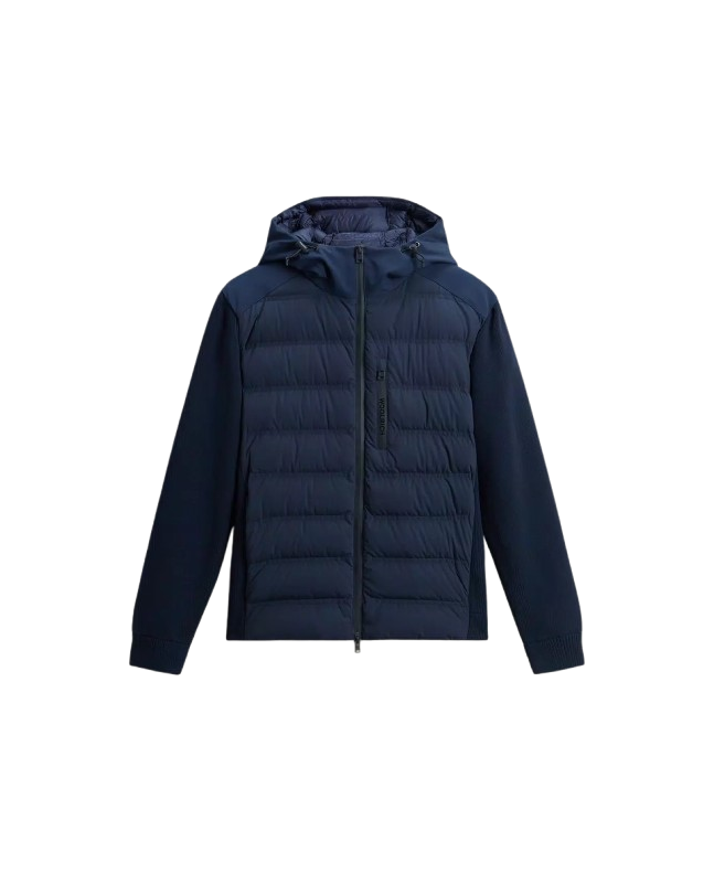 spezial madrid Woolrich Bering Hybrid Jacket Melton Blue