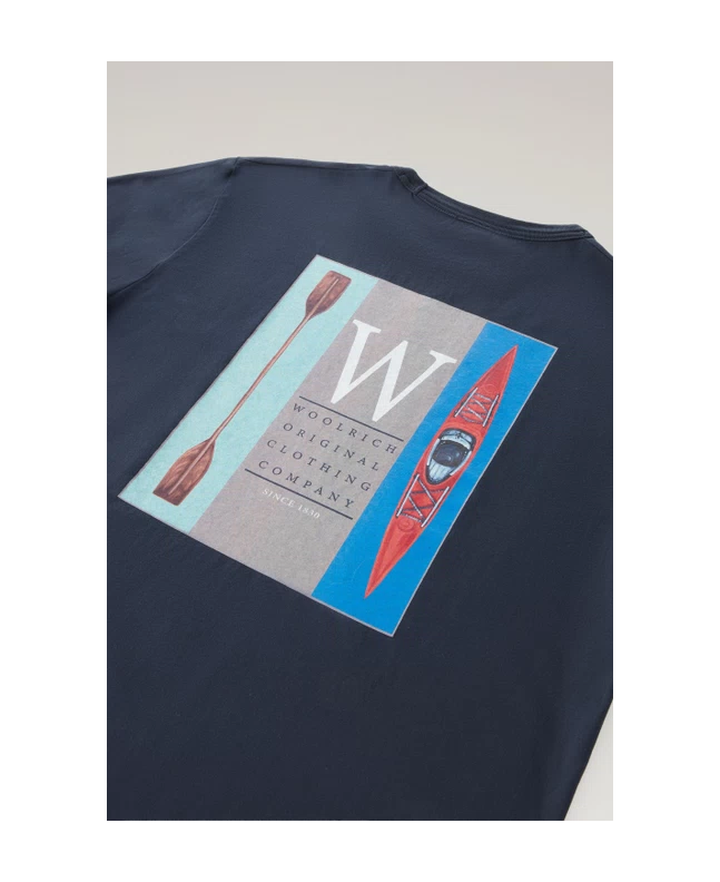 Spezial Madrid Woolrich Lakeside Cotton Tee Melton Blue
