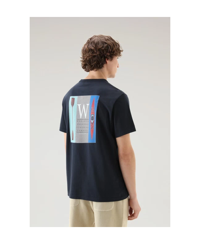 Spezial Madrid Woolrich Lakeside Cotton Tee Melton Blue