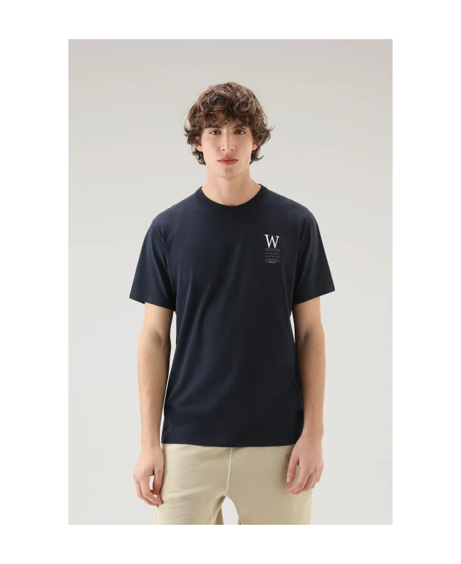 Spezial Madrid Woolrich Lakeside Cotton Tee Melton Blue